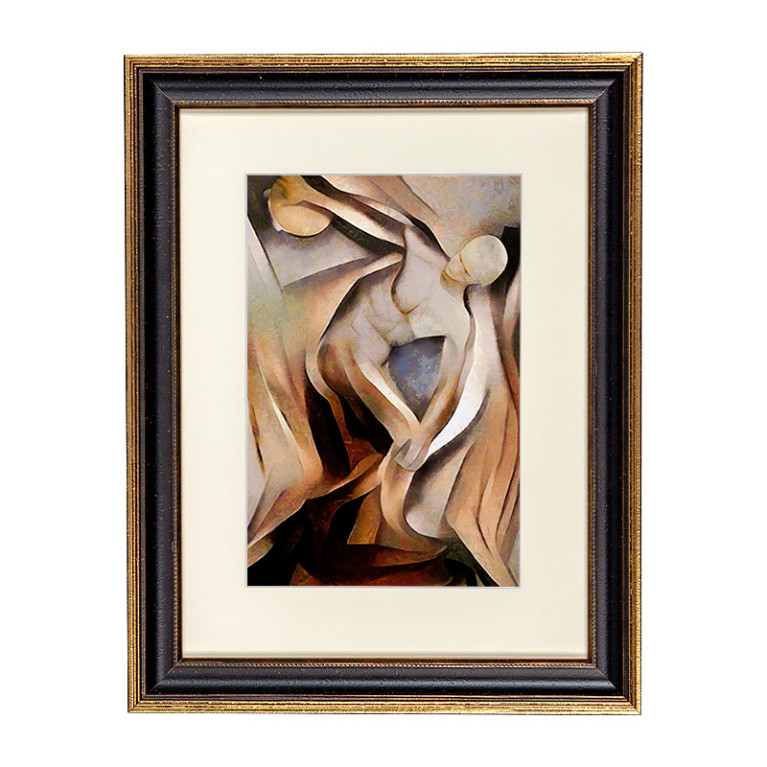 Fotolijst Venice Zwart/Goud 70x100 cm - Art Print en Passe Partout