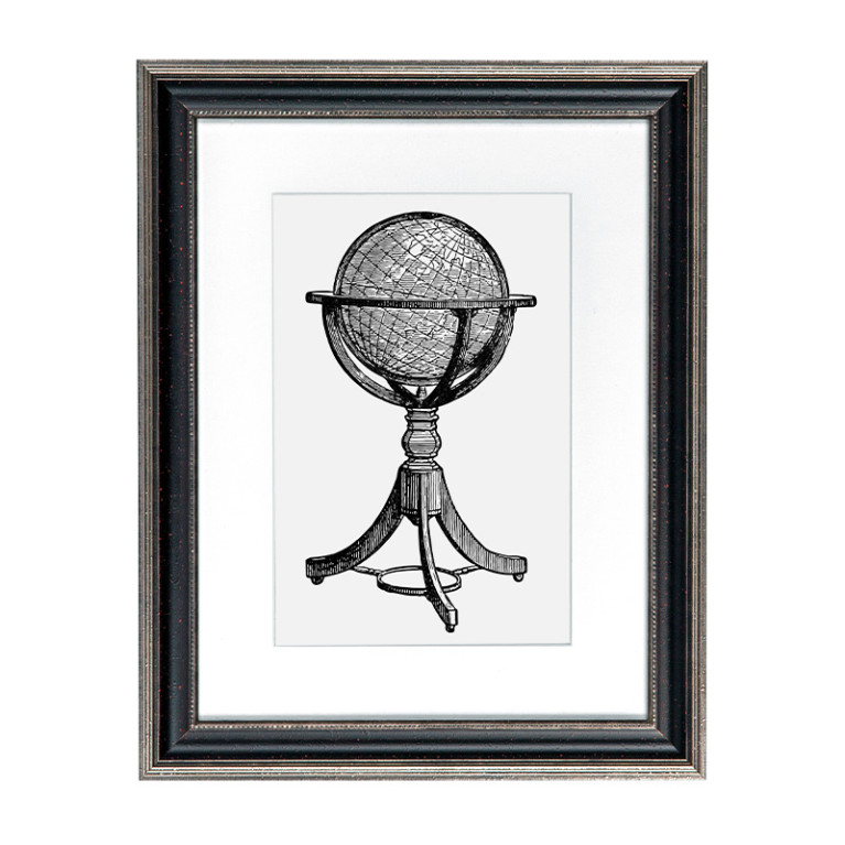 Fotolijst Venice Zwart/Zilver 50x50 cm - Art Print en Passe Partout