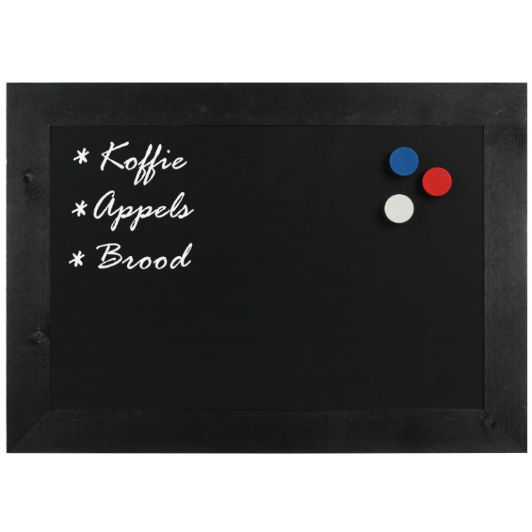 Krijtbord Magnetisch Hout Zwart 40x50 cm