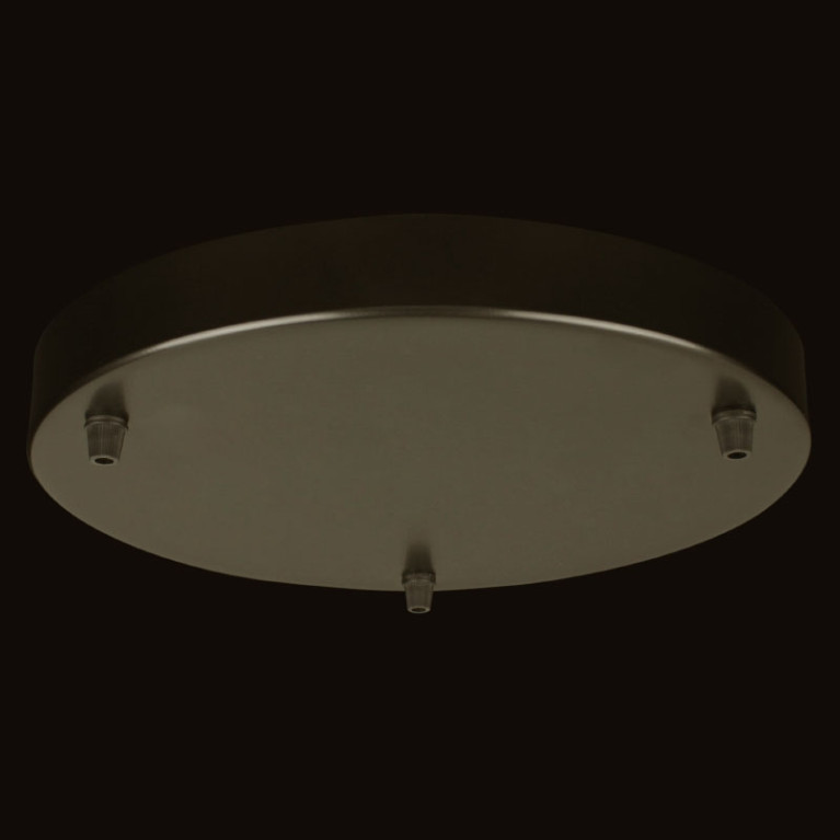 Plafondkap XXL Rond Ø30 cm Zwart 3 snoeren