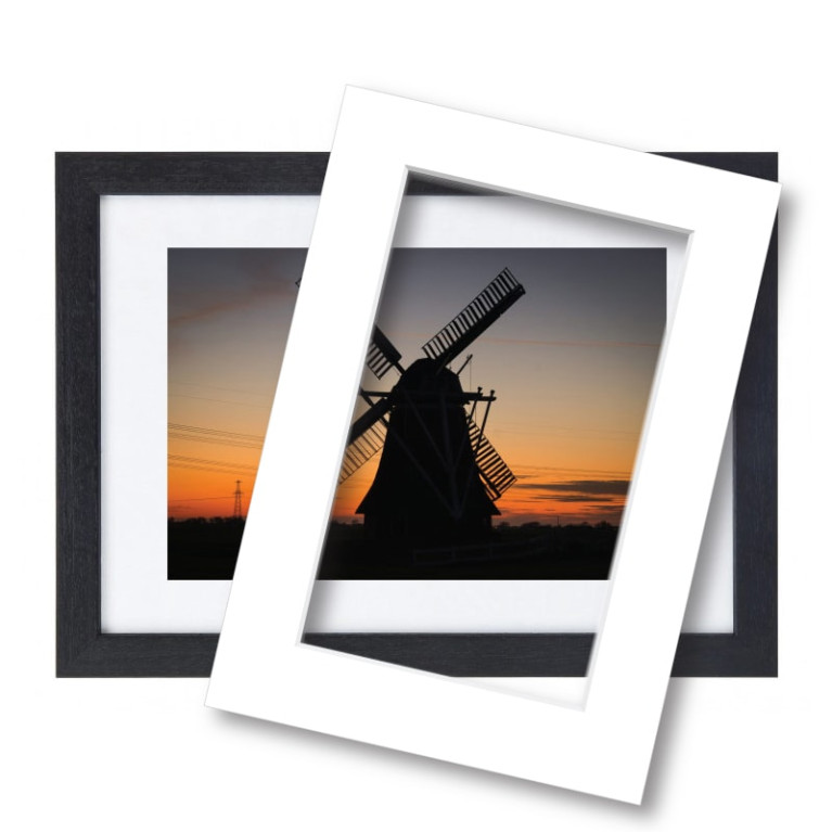 Fotolijst met passe partout 40x60cm hout zwart