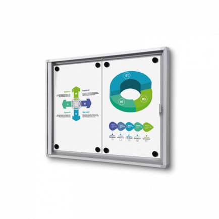 Informatiekast Binnen Whiteboard 2x A4 Budget