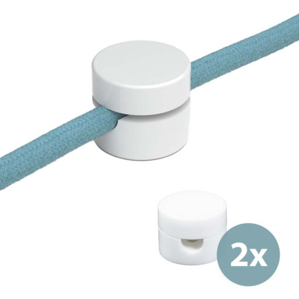 Kabelgeleider Wand Wit Set van 2